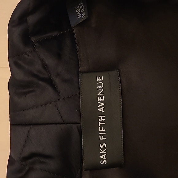 EUC VTG Saks Fifth Ave Black Label 100% Wool Navy/Green Satin Lined Jacket - Picture 4 of 16